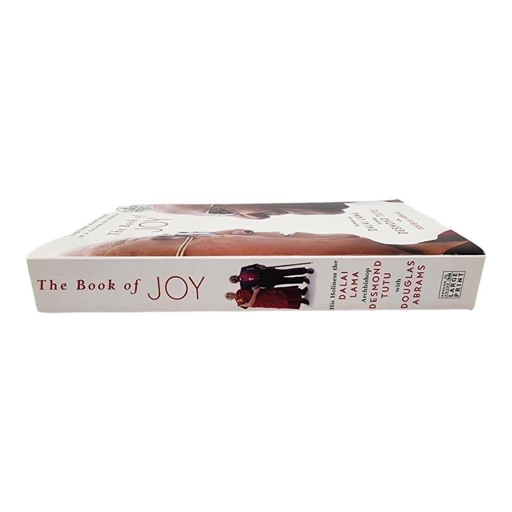 The Book of Joy Dalai Lama Desmond Tutu LARGE PRINT Paperback Random House 2016 - Picture 3 of 6